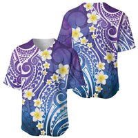 Plumeria With Galaxy Polynesian Tattoo Pattern Baseball Jersey