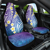 Plumeria With Galaxy Polynesian Tattoo Pattern Car Seat Cover LT05 One Size Galaxy - Polynesian Pride