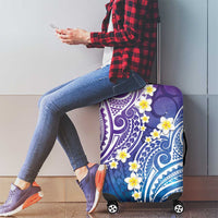Plumeria With Galaxy Polynesian Tattoo Pattern Luggage Cover LT05 - Polynesian Pride