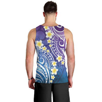 Plumeria With Galaxy Polynesian Tattoo Pattern Men Tank Top