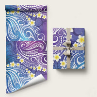 Plumeria With Galaxy Polynesian Tattoo Pattern Wrapping Paper - Polynesian Pride