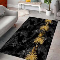 Hawaiian Honu And Surfboards Area Rug Gold Style - Polynesian Pride