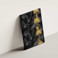 Hawaiian Honu And Surfboards Canvas Wall Art Gold Style - Polynesian Pride