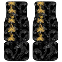 Hawaiian Honu And Surfboards Car Mats Gold Style - Polynesian Pride