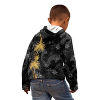 Hawaiian Honu And Surfboards Kid Hoodie Gold Style - Polynesian Pride