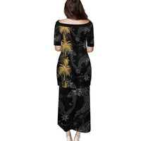 Hawaiian Honu And Surfboards Puletasi Gold Style - Polynesian Pride