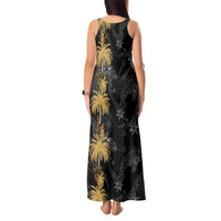 Hawaiian Honu And Surfboards Tank Maxi Dress Gold Style - Polynesian Pride