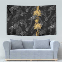Hawaiian Honu And Surfboards Tapestry Gold Style - Polynesian Pride