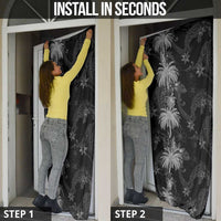 Hawaiian Honu And Surfboards Door Cover Silver Style - Polynesian Pride