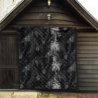 Hawaiian Honu And Surfboards Quilt Silver Style - Polynesian Pride