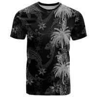 Hawaiian Honu And Surfboards T Shirt Silver Style - Polynesian Pride