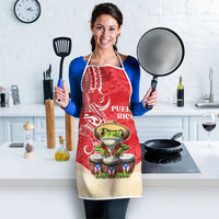 Puerto Rico Apron Coqui Frog With Polynesian Pattern - Polynesian Pride