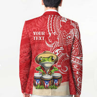 Personalized Puerto Rico Blazer Coqui Frog With Polynesian Pattern - Polynesian Pride