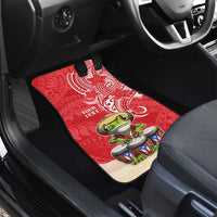 Puerto Rico Car Mats Coqui Frog With Polynesian Pattern - Polynesian Pride