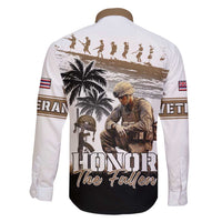 Hawaii Veterans Day Family Matching Off Shoulder Maxi Dress and Hawaiian Shirt Honor The Fallen Flag Grunge Style LT05 - Polynesian Pride