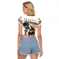 Hawaii Veterans Day Raglan Cropped T Shirt Honor The Fallen Flag Grunge Style