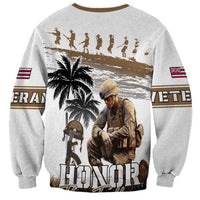 Hawaii Veterans Day Sweatshirt Honor The Fallen Flag Grunge Style