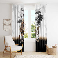 Hawaii Veterans Day Window Curtain Honor The Fallen Flag Grunge Style
