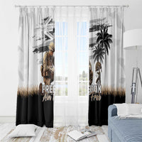 Hawaii Veterans Day Window Curtain Honor The Fallen Flag Grunge Style