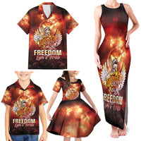 Hawaii Veterans Day Family Matching Tank Maxi Dress and Hawaiian Shirt May We Never Forget Freedom Isn't Free