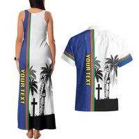 New Caledonia Armistice Day Couples Matching Tank Maxi Dress and Hawaiian Shirt Lest We Forget Flag Style