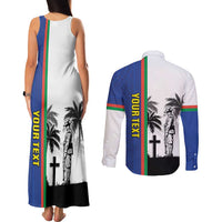 New Caledonia Armistice Day Couples Matching Tank Maxi Dress and Long Sleeve Button Shirt Lest We Forget Flag Style