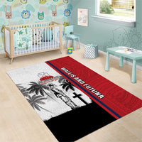 Wallis and Futuna Armistice Day Area Rug Lest We Forget Flag Style