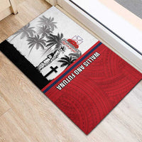 Wallis and Futuna Armistice Day Rubber Doormat Lest We Forget Flag Style