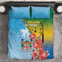 Malampa Fiji Day Bedding Set Tribal Pattern With Tropical Flowers - Polynesian Pride