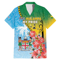 Personalised Malampa Fiji Day Family Matching Mermaid Dress and Hawaiian Shirt Tribal Pattern With Tropical Flowers - Polynesian Pride