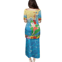 Christmas In Hawaii Family Matching Puletasi and Hawaiian Shirt Tis The Sea Sun