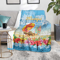 Hawaii Funny Thanksgiving Blanket Thankful From The Beach