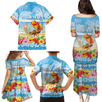 Personalised Hawaii Funny Thanksgiving Family Matching Puletasi and Hawaiian Shirt Thankful From The Beach