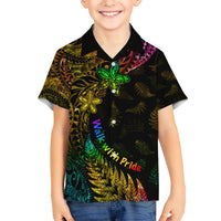 Personalised New Zealand Wellington Pride Hawaiian Shirt Rainbow Silver Fern Paua Shell LT05 - Polynesian Pride