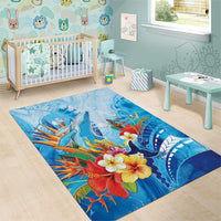 Polynesia Humpback Whale Area Rug Ocean Style