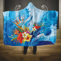 Polynesia Humpback Whale Hooded Blanket Ocean Style