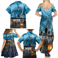 Hawaii Memorial Day Lantern Floating Family Matching Summer Maxi Dress and Hawaiian Shirt Always In Our Hearts