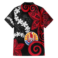 Tahiti Heiva Festival Family Matching Off Shoulder Maxi Dress and Hawaiian Shirt Floral Pattern With Coat Of Arms LT05 - Polynesian Pride