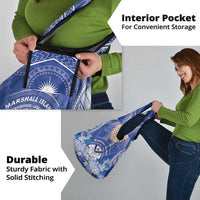 Marshall Islands Jemenei Day Grocery Bag Polynesian Tribal Tattoo Seashell Necklace