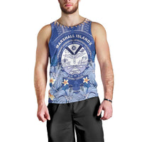 Marshall Islands Jemenei Day Men Tank Top Polynesian Tribal Tattoo Seashell Necklace