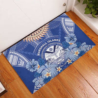 Marshall Islands Jemenei Day Rubber Doormat Polynesian Tribal Tattoo Seashell Necklace