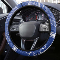 Marshall Islands Jemenei Day Steering Wheel Cover Polynesian Tribal Tattoo Seashell Necklace