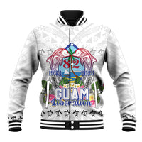 Guam Chamorro Liberation Day Baseball Jacket 82nd Anniversary LT05 Unisex White - Polynesian Pride