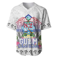 Guam Chamorro Liberation Day Baseball Jersey 82nd Anniversary LT05 White - Polynesian Pride