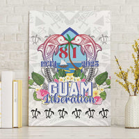 Guam Chamorro Liberation Day Canvas Wall Art 82nd Anniversary LT05 Without Frame White - Polynesian Pride
