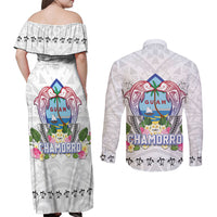 Guam Chamorro Liberation Day Couples Matching Off Shoulder Maxi Dress and Long Sleeve Button Shirt 82nd Anniversary LT05 - Polynesian Pride