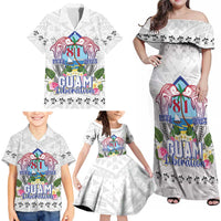 Guam Chamorro Liberation Day Family Matching Off Shoulder Maxi Dress and Hawaiian Shirt 81st Anniversary LT05