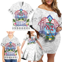 Guam Chamorro Liberation Day Family Matching Off Shoulder Short Dress and Hawaiian Shirt 82nd Anniversary LT05 - Polynesian Pride