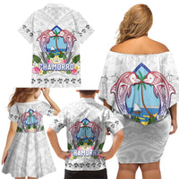 Guam Chamorro Liberation Day Family Matching Off Shoulder Short Dress and Hawaiian Shirt 81st Anniversary LT05