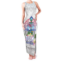 Guam Chamorro Liberation Day Family Matching Tank Maxi Dress and Hawaiian Shirt 82nd Anniversary LT05 Mom's Dress White - Polynesian Pride